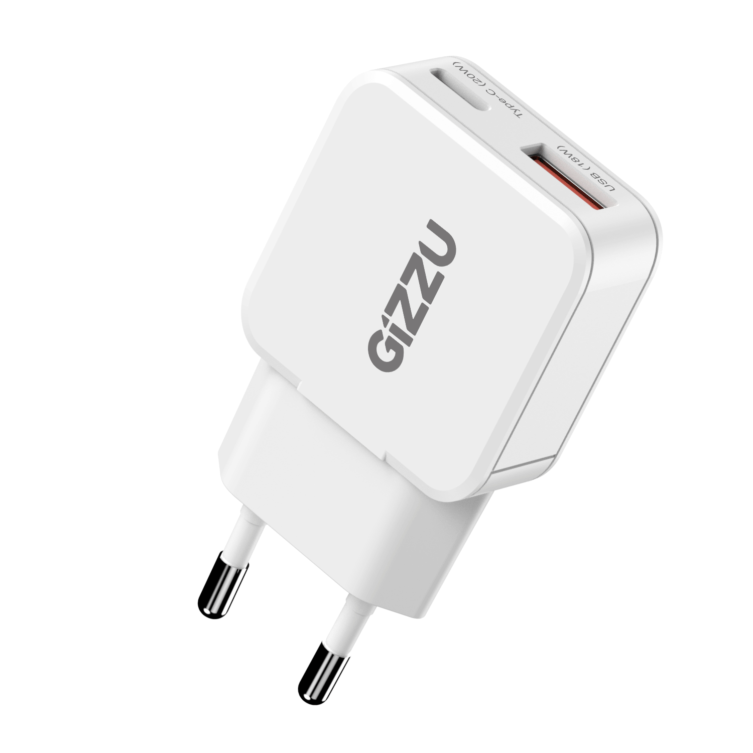 Gizzu 2-Port 20W GaN Wall Charger | GWCCU20W Gizzu 2-Port 20W GaN Wall Charger - Image 1