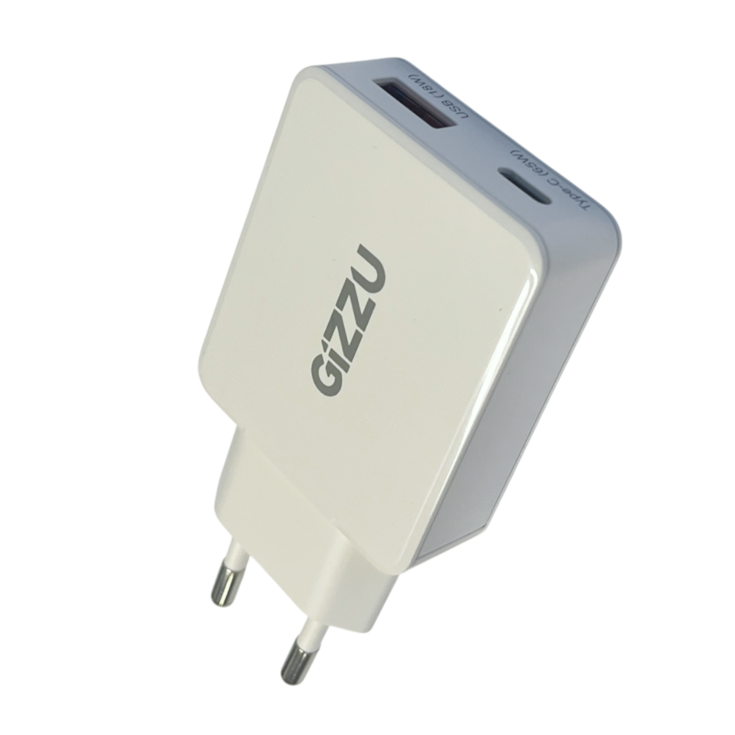 Gizzu 2-Port 65W GaN Wall Charger | GWCCU65W Gizzu 2-Port 65W GaN Wall Charger - Image 1