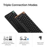 Keychron K10 HE 100% Wireless Magnetic Gaming Keyboard Nebula Switches – Black - Image 5