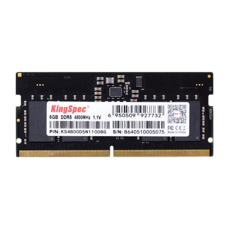 DDR5 speed for your laptop | 8 GB SODIMM upgrade | 4800 MT/s bandwidth | 1.1 V low-voltage operation | 36-month warranty
