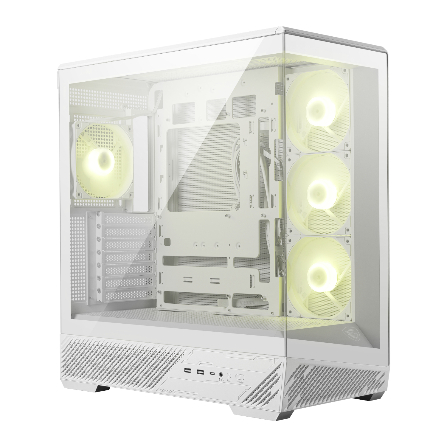 MSI MAG PANO 130R PZ ATX Gaming Chassis - White | MAG PANO 130R PZ WH MSI MAG PANO 130R PZ ATX Gaming Chassis - White - Image 1