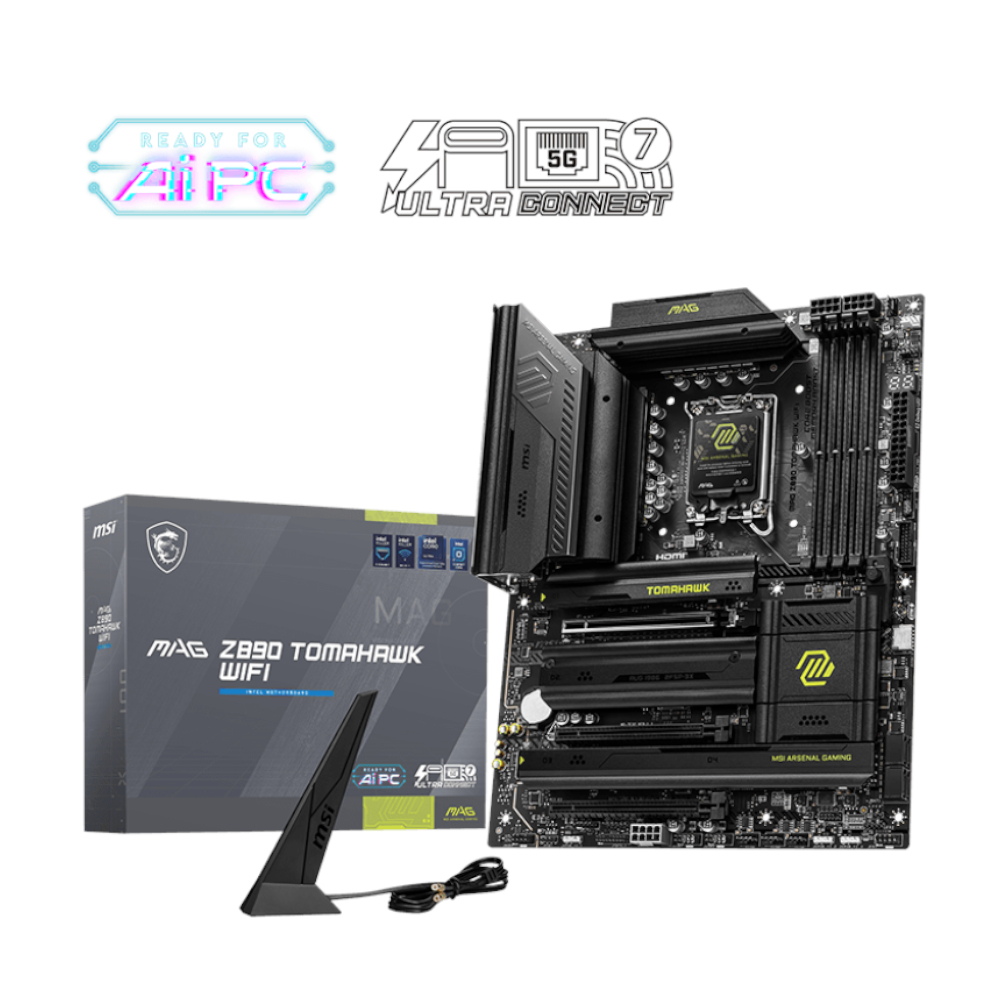 MSI MAG Z890 TOMAHAWK WIFI Intel LGA1851 ATX Gaming Motherboard | MAGZ890TOMAHAWKWIFI MSI MAG Z890 TOMAHAWK WIFI Intel LGA1851 ATX Gaming Motherboard - Image 1