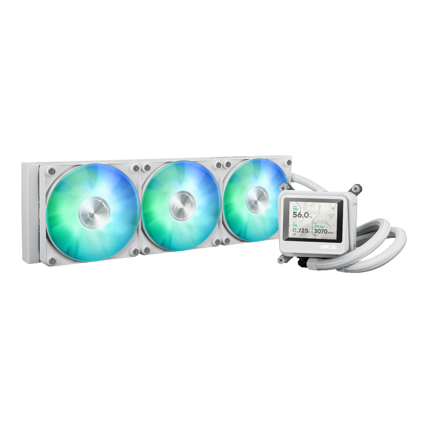 Asus MAX Gaming LC 360 ARGB LCD All-in-one CPU Liquid Cooler - White | MAXGAMINGLC360ARGBLCDWHT Asus MAX Gaming LC 360 ARGB LCD All-in-one CPU Liquid Cooler - White - Image 1