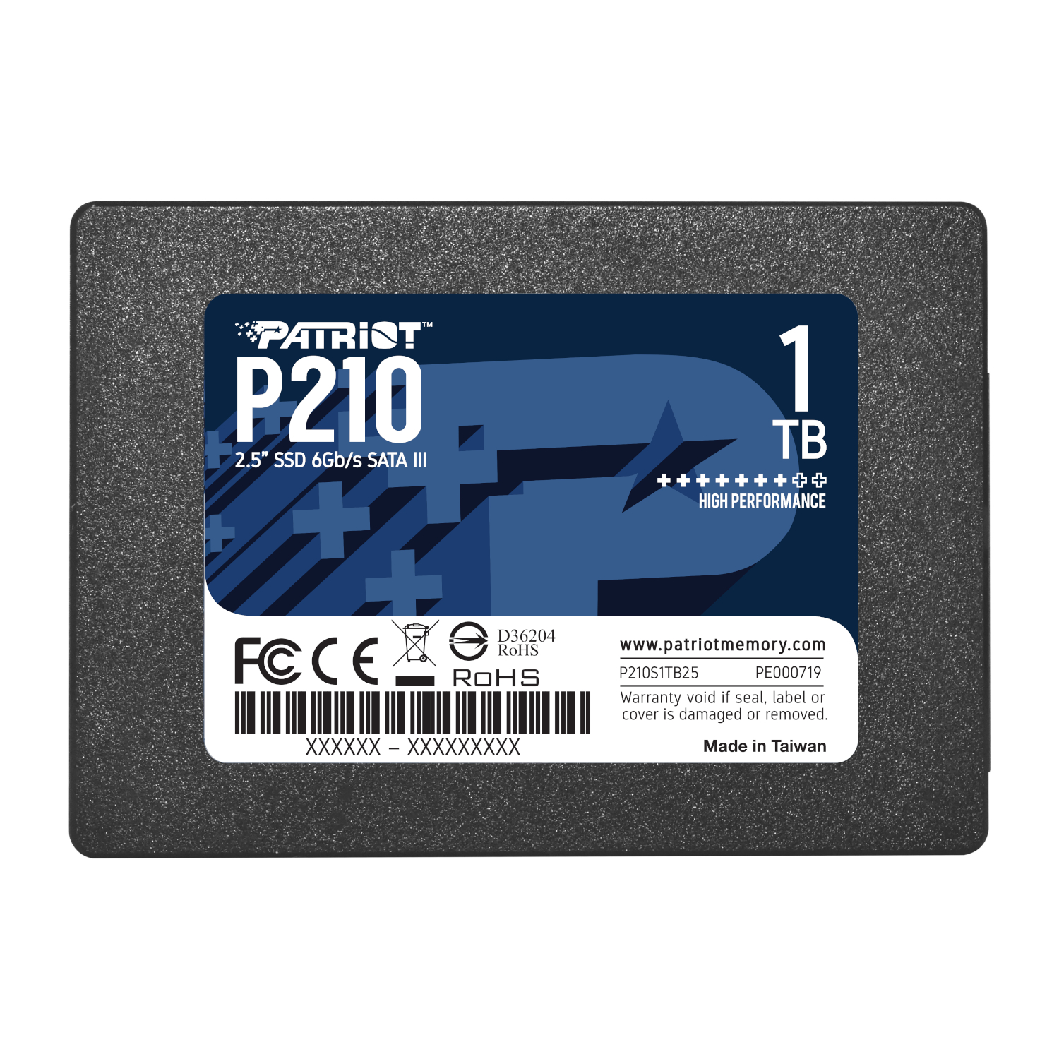 Patriot P210 1TB 2.5 Inch SATAIII SSD | P210S1TB25 Patriot P210 1TB 2.5 Inch SATAIII SSD - Image 1