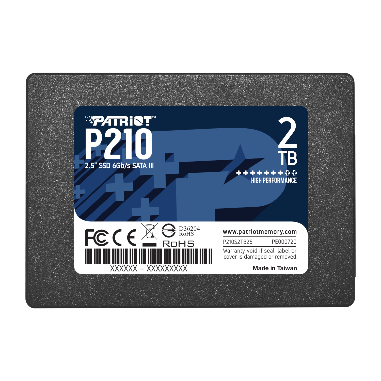 Patriot P210 2TB 2.5 Inch SATAIII SSD | P210S2TB25 Patriot P210 2TB 2.5 Inch SATAIII SSD - Image 1