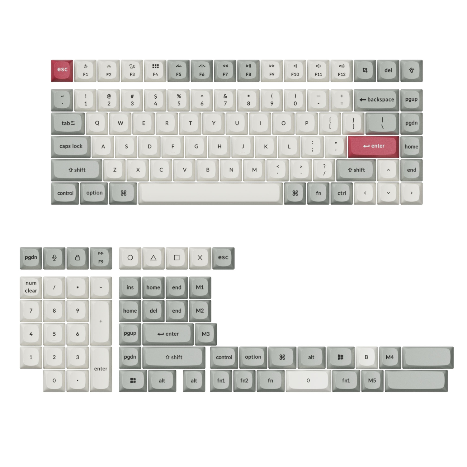 Keychron Double-Shot PBT OSA Keycap Set - Retro | PBT-52 Keychron Double-Shot PBT OSA Keycap Set - Retro - Image 1