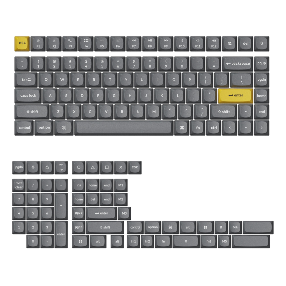Keychron Double Shot PBT OSA Full Keycap Set – Dark Grey | PBT-56 Keychron Double Shot PBT OSA Full Keycap Set – Dark Grey - Image 1