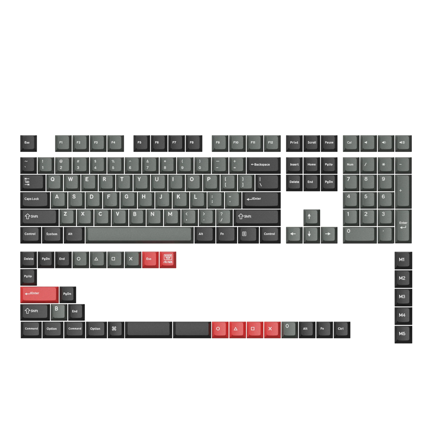 Keychron Cherry Profile Dolch Red PBT Full Keycap Set | PBT-65 Upgrade your keyboard with the Keychron Cherry Profile Dolch Red PBT Full Keycap Set. Durable