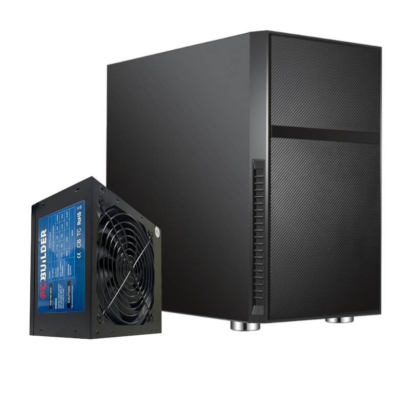 PCBuilder Black Box Micro-ATX Chassis + 300W PSU | PCB-CH-BLACKBOX PCBuilder Black Box Micro-ATX Chassis + 300W PSU - Image 1