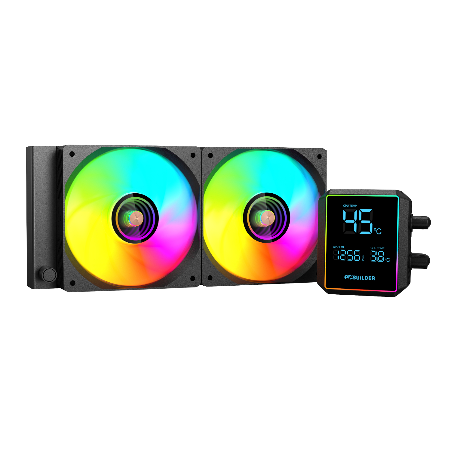 PCBuilder BLIZZARD FROST 240mm AIO ARGB Liquid CPU Cooler - Black | PCB-LC-BLIZZARD-240 PCBuilder BLIZZARD FROST 240mm AIO ARGB Liquid CPU Cooler - Black - Image 1