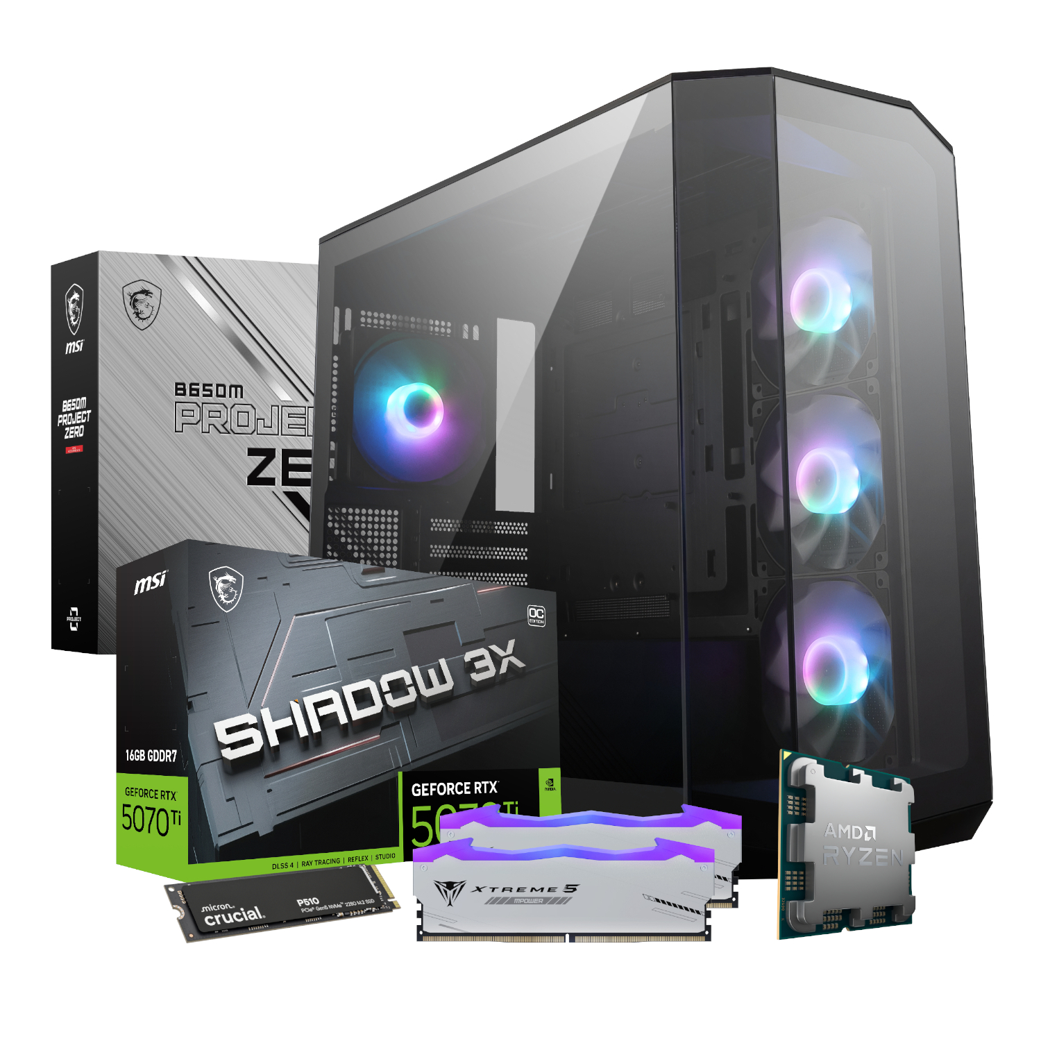 PCBuilder Ryzen 7 9800X3D VALKYRIE Windows 11 Gaming PC | PCB_VALKYRIE_01 PCBuilder Ryzen 7 9800X3D VALKYRIE Windows 11 Gaming PC - Image 1