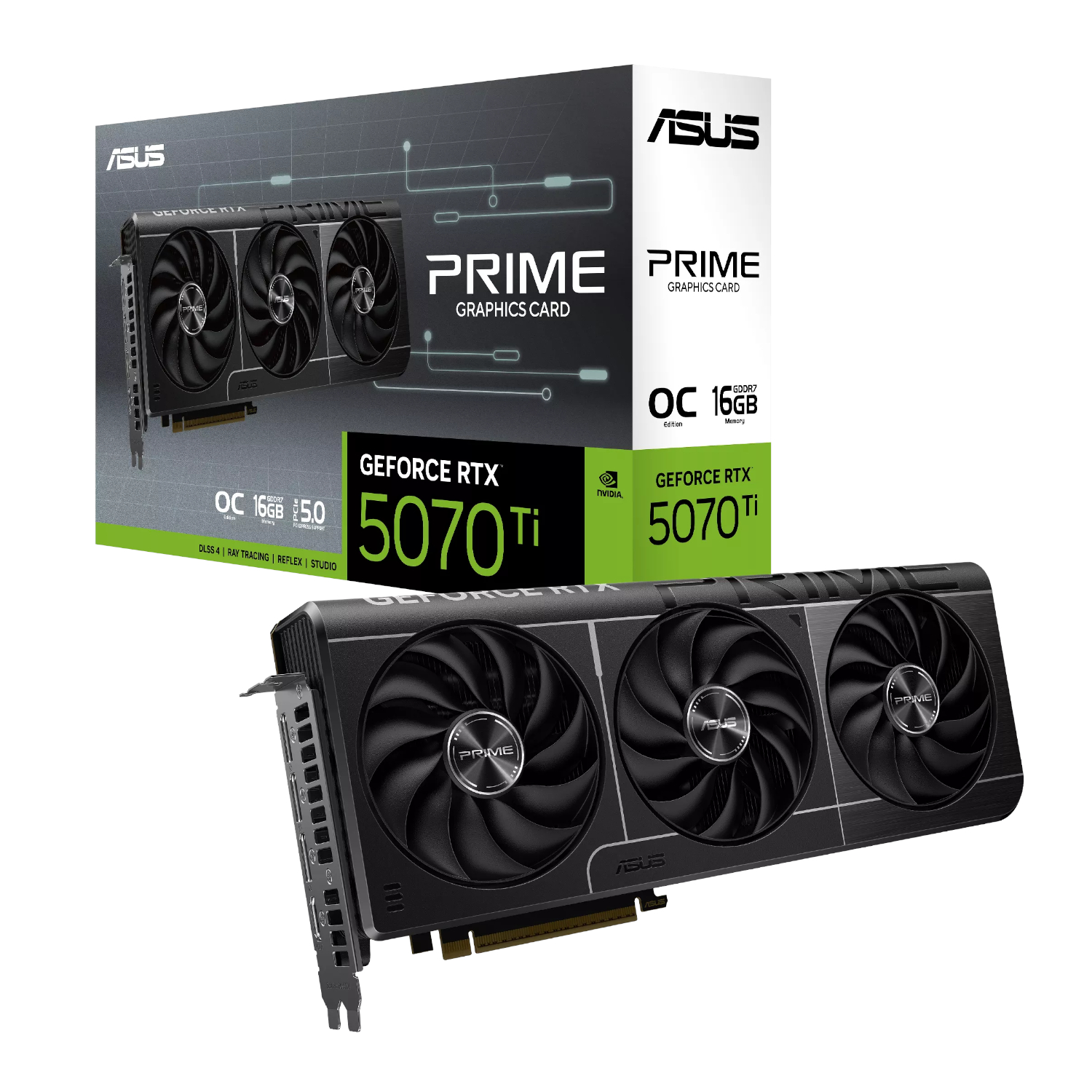 ASUS PRIME GeForce RTX 5070 Ti 16GB GDDR7 OC Edition Graphics Card | PRIME-RTX5070TI-O16G ASUS PRIME GeForce RTX 5070 Ti 16GB GDDR7 OC Edition Graphics Card - Image 1
