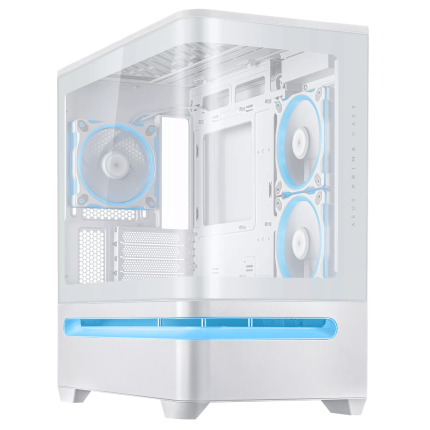 Panoramic curved glass design | Patented slot vent GPU cooling | Three pre-installed ARGB fans | 20 Gbps front USB Type-C | Broad mATX/Mini-ITX compatibility