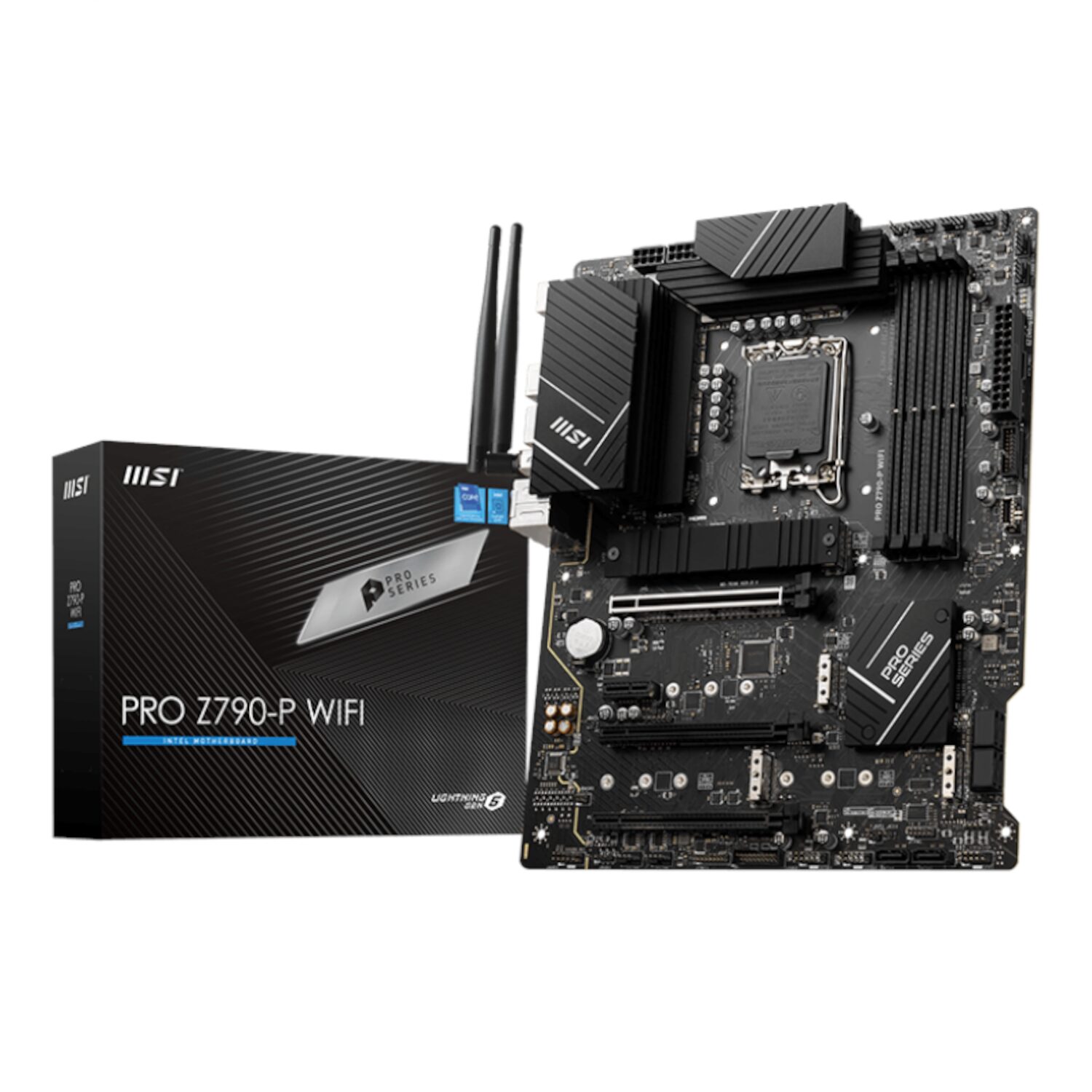 MSI PRO Z790-P WIFI Motherboard – Intel Z790 MSI PRO Z790-P WIFI Motherboard – Intel Z790, Wi-Fi 6E, DDR5, ATX - Image 1
