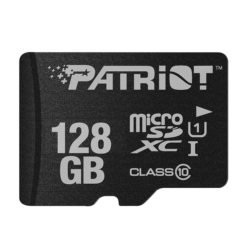 Patriot LX CL10 128GB Micro SDHC (Without Adapter) | PSF128GMDC10 Capture and store videos at high speed on your digital camcorders and mid-range cameras with the Patriot LX Class 10 128GB Micro SDHC Flash Memory Card. It features 128GB of storage