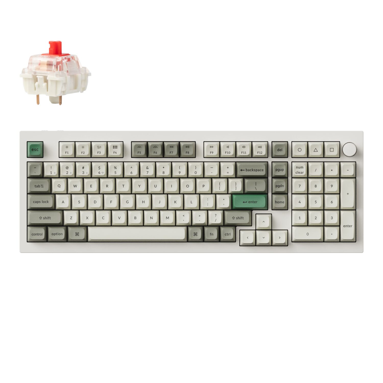 Keychron Q5M-P1 QMK/VIA Wireless Custom Keyboard - Shell White | Q5M-P1 Keychron Q5M-P1 QMK/VIA Wireless Custom Keyboard - Shell White - Image 1