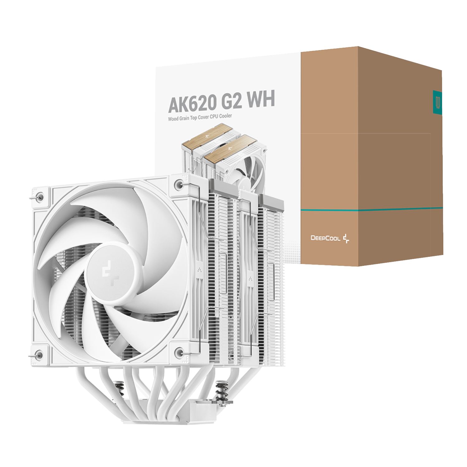 DeepCool AK620 G2 120mm CPU Air Cooler - White | R-AK620G2-WHNNMN-GJD DeepCool AK620 G2 120mm CPU Air Cooler - White - Image 1