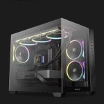 Deepcool CG330 3F Panoramic Dual-Chamber Micro-ATX Gaming Chassis - Black - Image 4