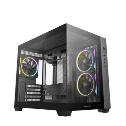 Panoramic tempered glass showcase | Dual-chamber airflow design | Three pre-installed ARGB fans | Broad hardware compatibility | Compact Micro-ATX footprint
