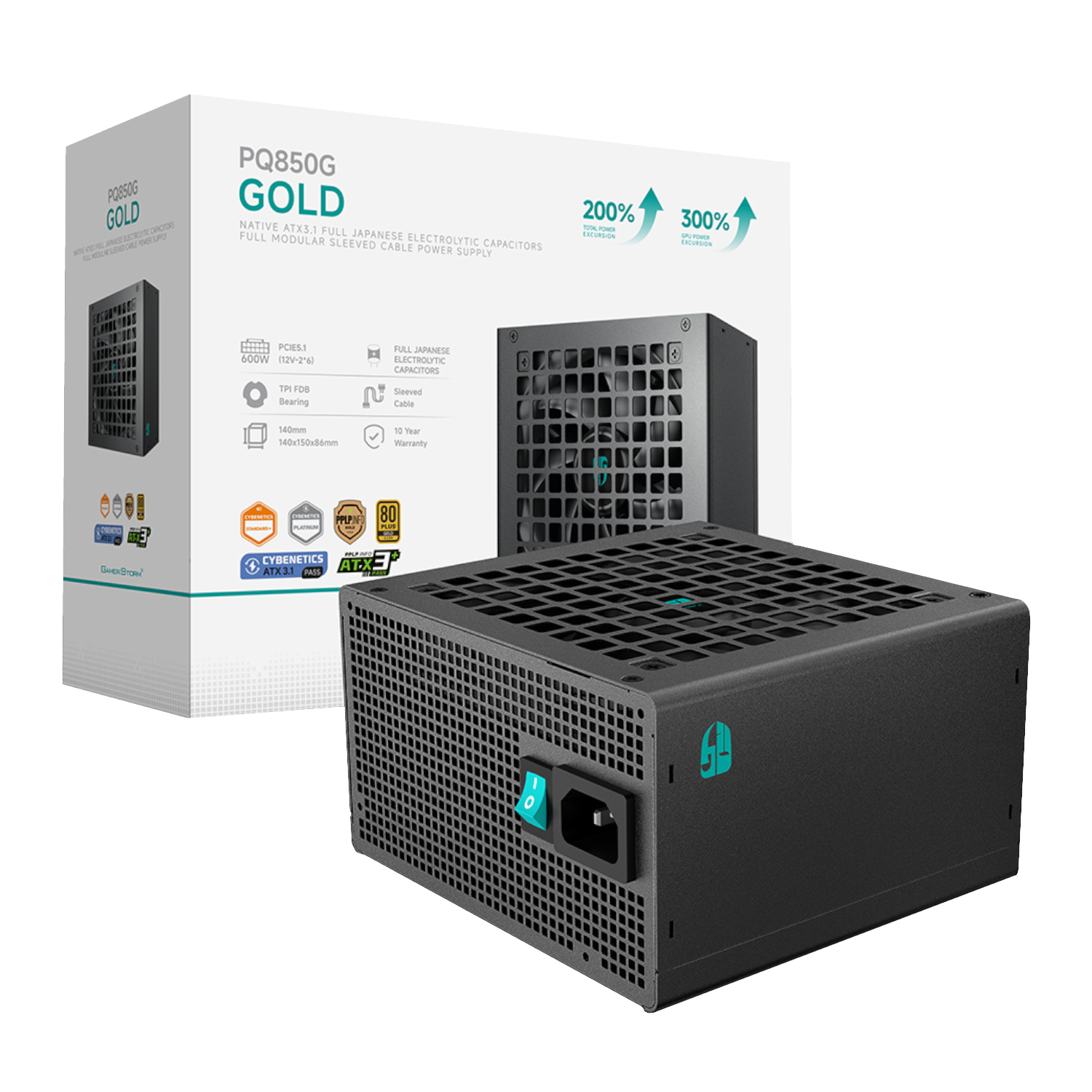 DeepCool PQ850G Series 850W 80 PLUS Gold Modular Power Supply | R-PQ850G-FD1B-JGEU-V1 DeepCool PQ850G Series 850W 80 PLUS Gold Modular Power Supply - Image 1