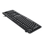 Redragon BK-7366 Full-size Ergonomic Wired Membrane Office Keyboard - Black - Image 4