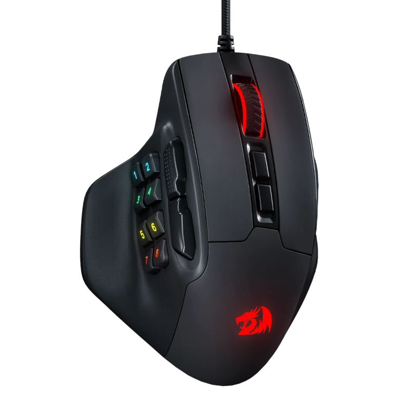 REDRAGON Aatrox 6200DP RGB MMO Gaming Mouse - Black | RD-M811-RGB REDRAGON Aatrox 6200DP RGB MMO Gaming Mouse - Black - Image 1