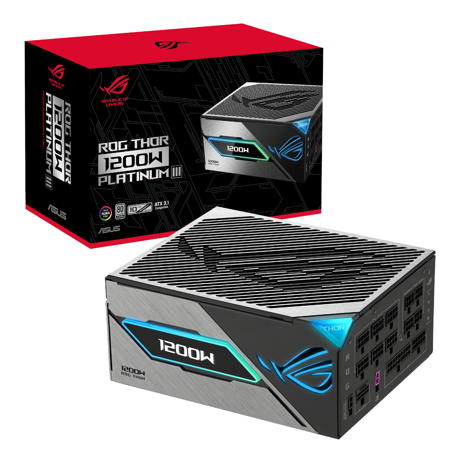 Asus ROG Thor 1200W 80 PLUS Platinum III ATX Modular Power Supply | ROG-THOR-1200P3-GAMING Asus ROG Thor 1200W 80 PLUS Platinum III ATX Modular Power Supply - Image 1