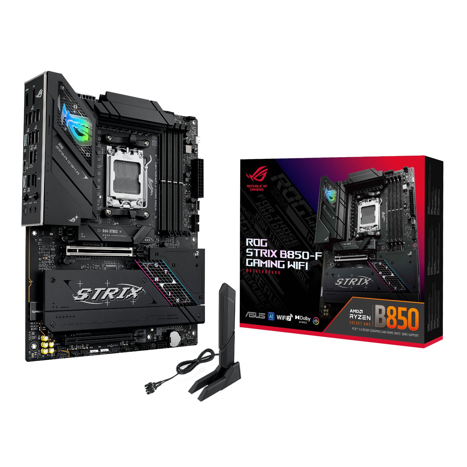 Asus ROG Strix B850-F Gaming WiFi Motherboard - AMD AM5 | ROGSTRIXB850-FGAMINGWIFI Asus ROG Strix B850-F Gaming WiFi Motherboard - AMD AM5 - Image 1