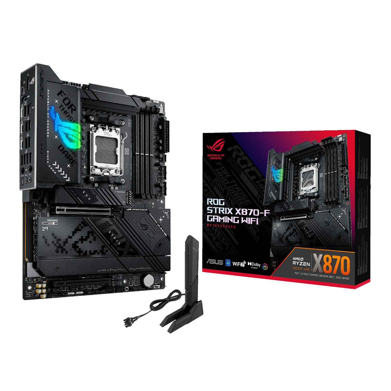 Asus ROG Strix X870-F Gaming WiFi Motherboard - ATX AMD AM5 | ROGSTRIXX870-FGAMINGWIFI Asus ROG Strix X870-F Gaming WiFi Motherboard - ATX AMD AM5 - Image 1