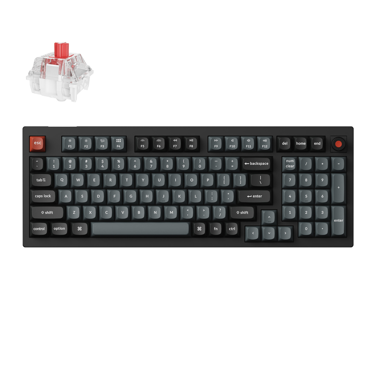 Keychron V5 Ultra 96% 8K Red Switch Hot-Swapple Silk POM RGB Wireless Keyboard | V5U-D1 Keychron V5 Ultra 96% 8K Red Switch Hot-Swapple Silk POM RGB Wireless Keyboard - Image 1