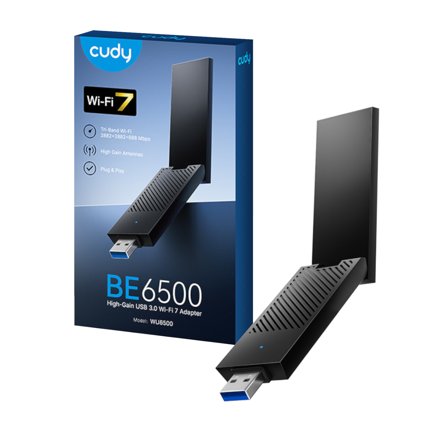 Cudy BE6500 Tir-Band Wi-Fi7 USB 3.0 Adapter | WU6500 Cudy BE6500 Tir-Band Wi-Fi7 USB 3.0 Adapter - Image 1