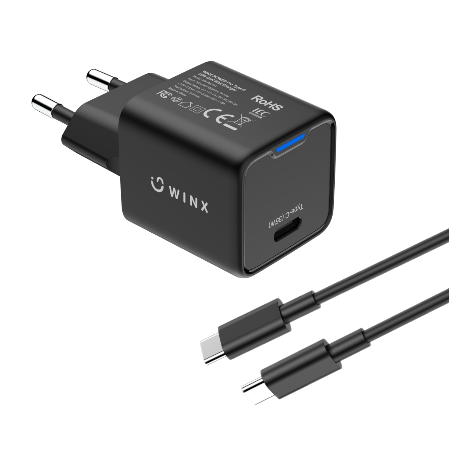WINX POWER Fast Type-C 35W GaN Wall Charger | WX-WC104 WINX POWER Fast Type-C 35W GaN Wall Charger - Image 1