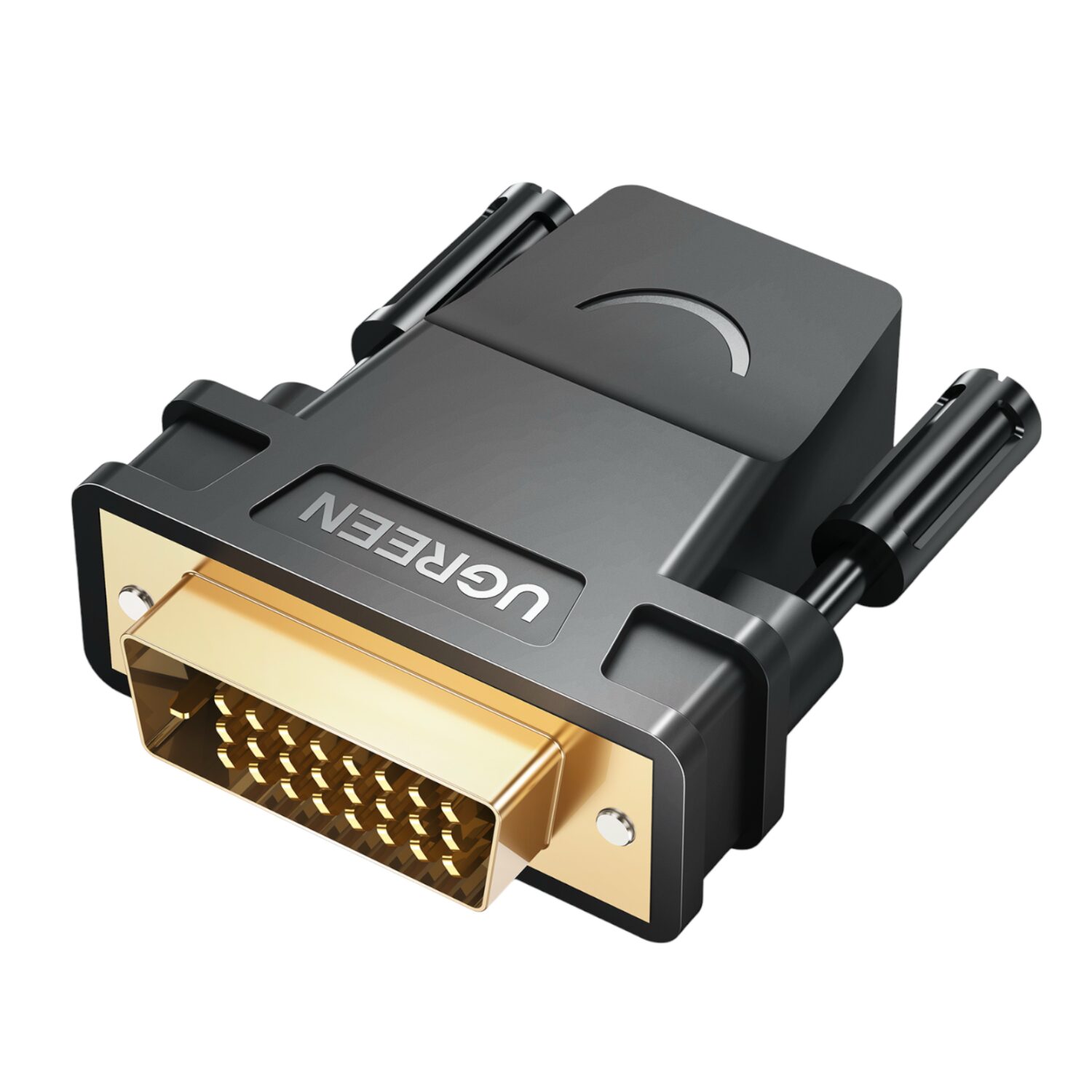 20124-20124-wr-01.jpg UGREEN 20124-20124 DVI (24+1) Male to HDMI Female Adapter - Black - Image 1