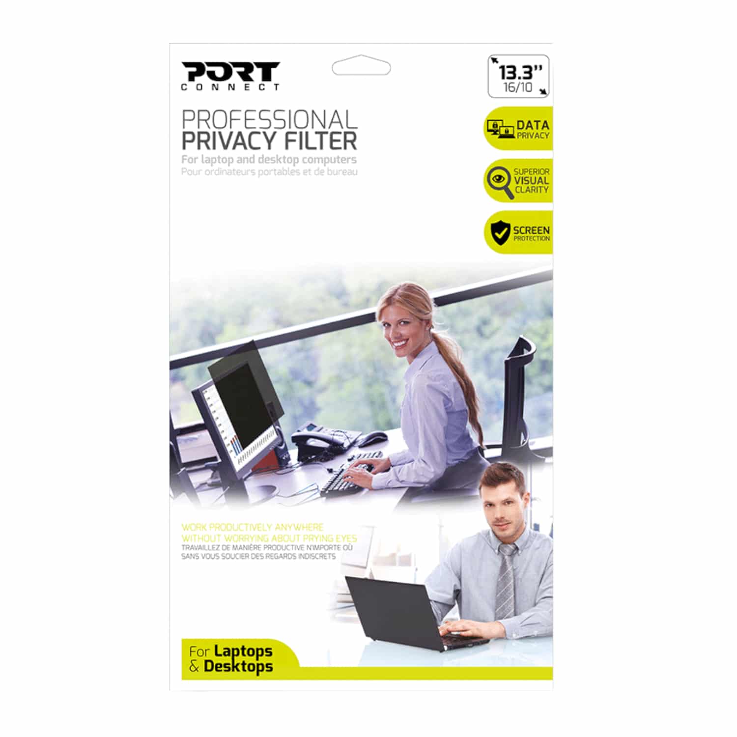 Port Designs 13.3" Touch Screen Privacy Filter - Image 1