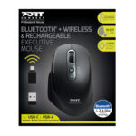 Port Connect Bluetooth Wireless and Rechargeable Executive Mouse - Black - Image 4