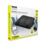 Port Ergonomic Notebook Cooler Pro, with Dual Fans and USB Ports - Image 6