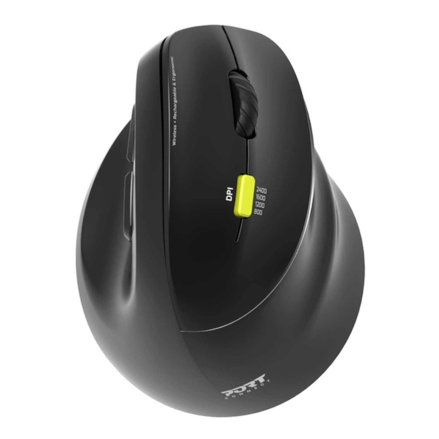 910007_.PORT-MOUSE-ERGO-RECHARGEABLE-BT-RIGHT_wr_08.jpg Port Connect Ergo Shape Bluetooth Rechargeable Mouse - Image 1