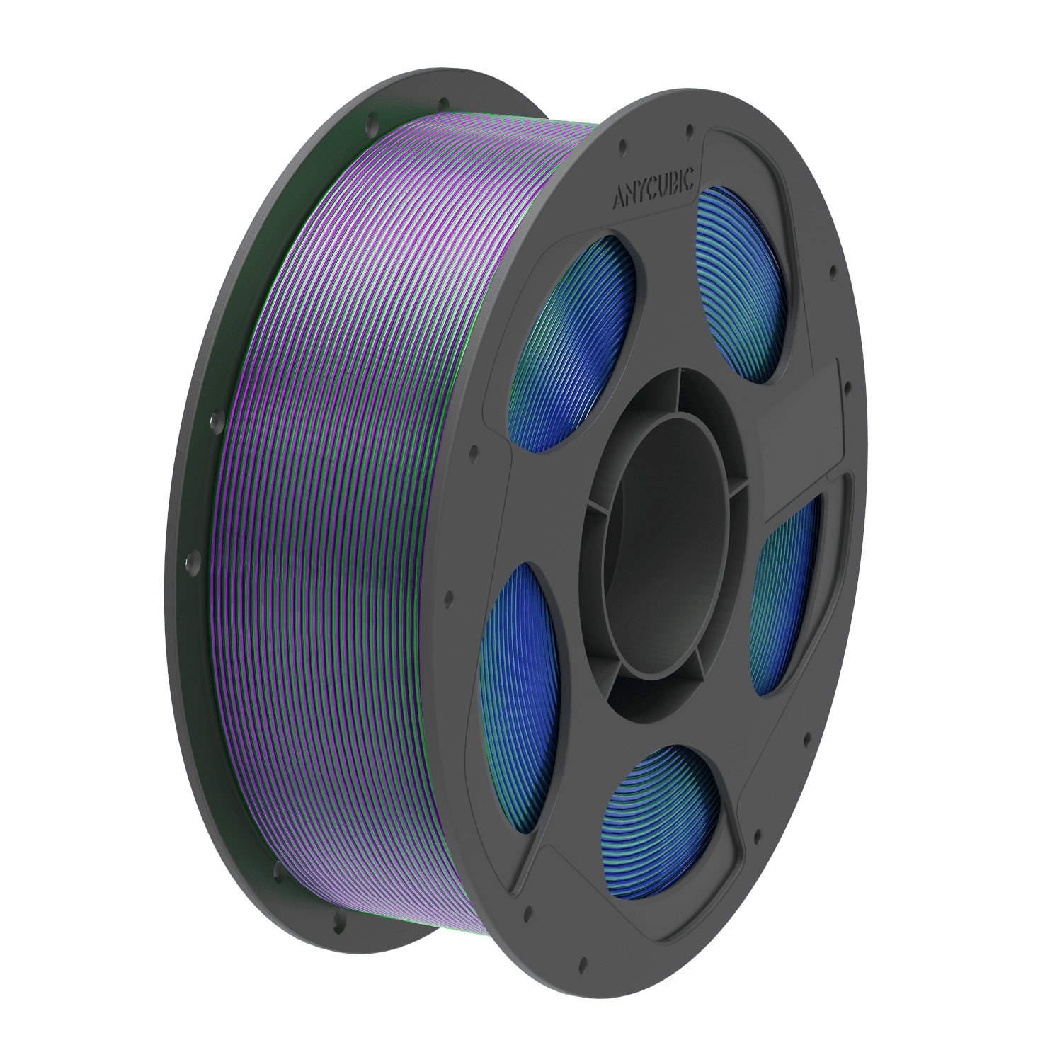 AHSC14-10_Anycubic_PLA_Silk_Tri-colour_Filament_Bl_wr_01.png Anycubic PLA Silk Tri-colour Filament 1kg – Blue/Green/Purple - Image 1