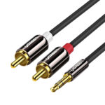 UGREEN AV116 RCA to AUX 3.5mm Audio Cable 1M - Black