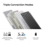 Keychron B6 Pro Ultra-Slim 100% Wireless Keyboard - Retro Blue - Image 4