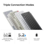 Keychron B6 Pro Ultra-Slim 100% Wireless Keyboard – Ivory White - Image 3