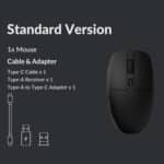 Keychron BM22-A9 1K Huano Micro Switch Wireless Mouse (BT/2.4GHz/Wired) - Black - Image 9