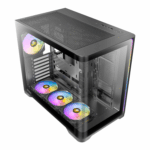 Antec C5 CURVED ARGB ATX | Micro-ATX | ITX ARGB Dual Chamber Mid-Tower Gaming Chassis - Black - Image 4