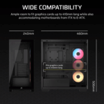 Corsair 3500X RS-R ARGB Mid-Tower PC Case - Black - Image 5