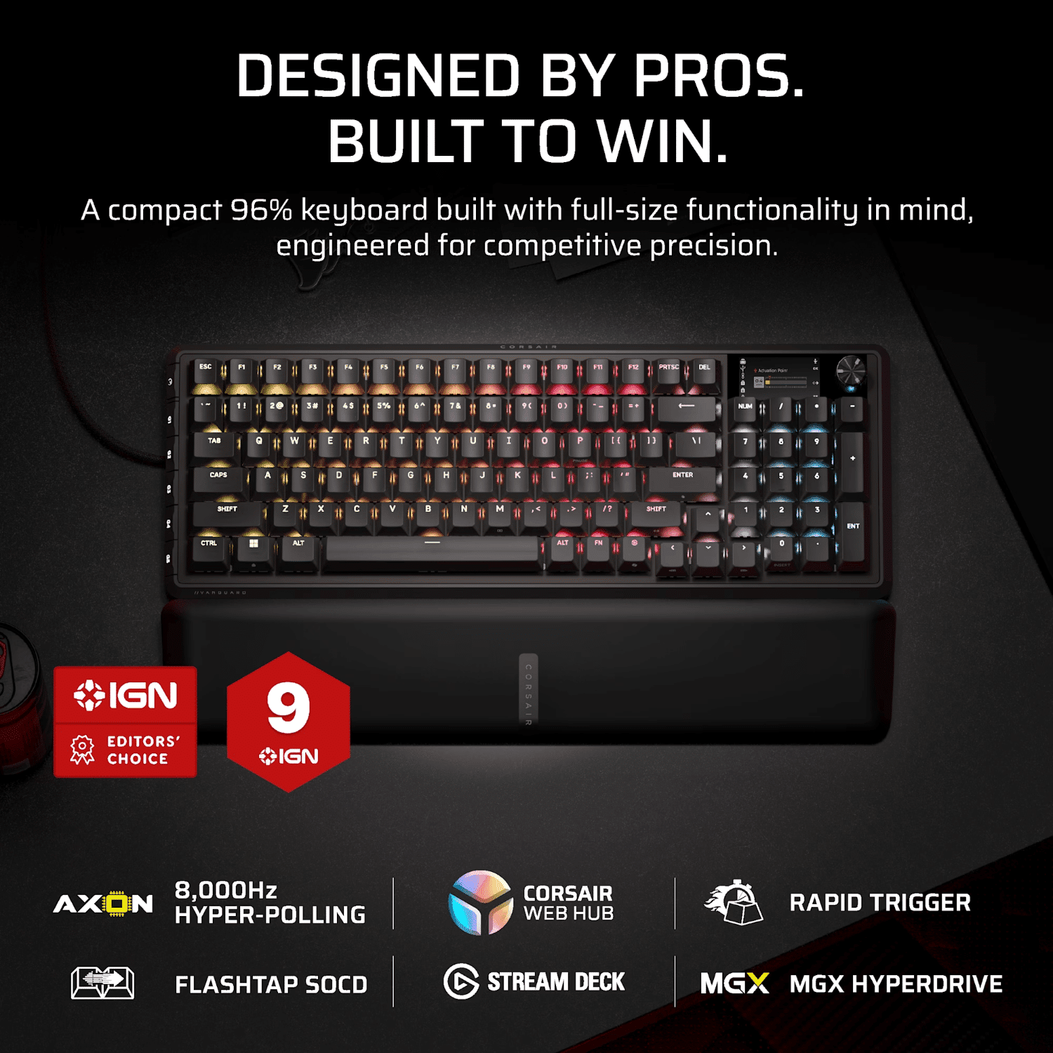 Corsair VANGUARD PRO 96 Hall Effect Gaming Keyboard - Image 2