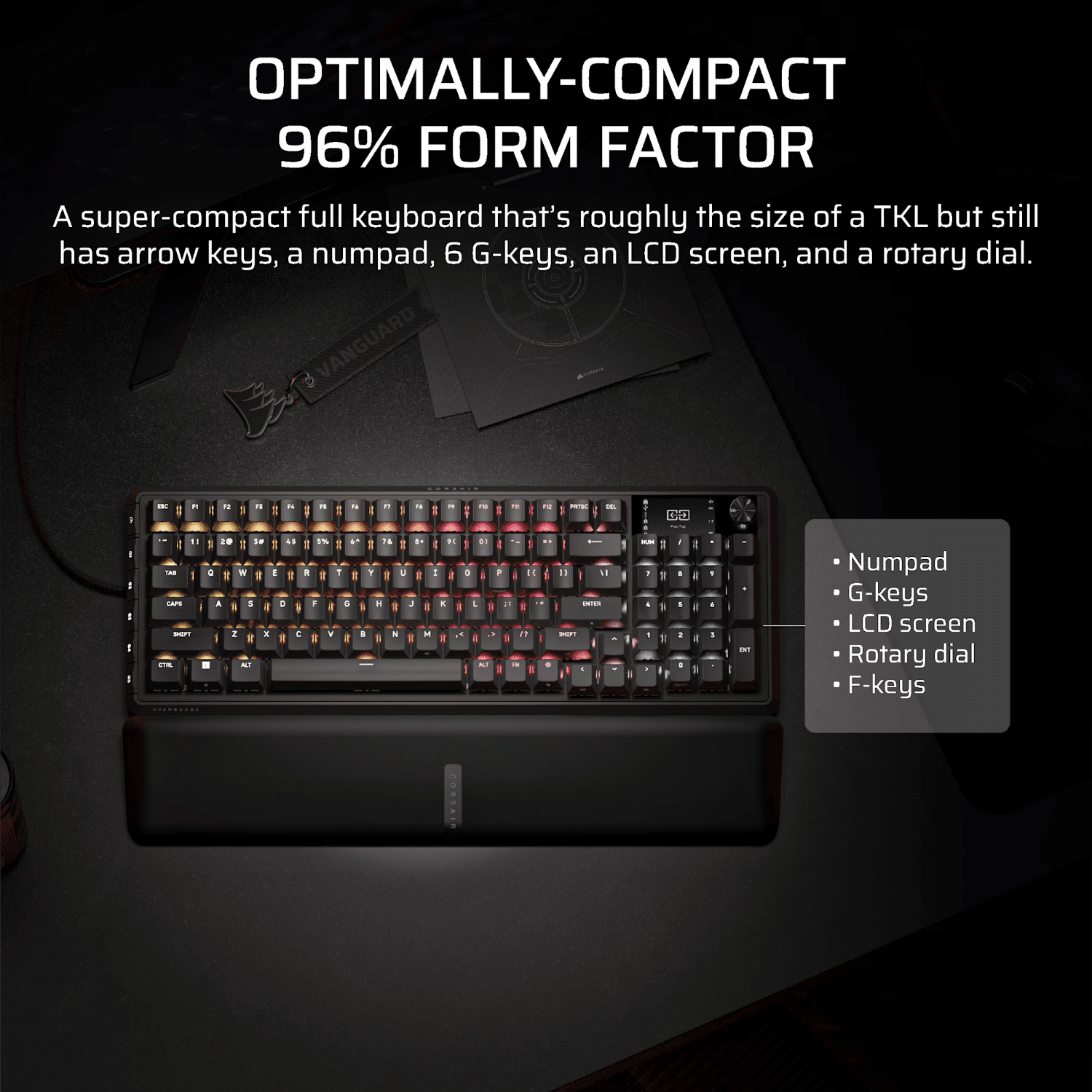 Corsair VANGUARD PRO 96 Hall Effect Gaming Keyboard - Image 4