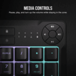 Corsair K55 CORE RGB Gaming Keyboard - Black - Image 3