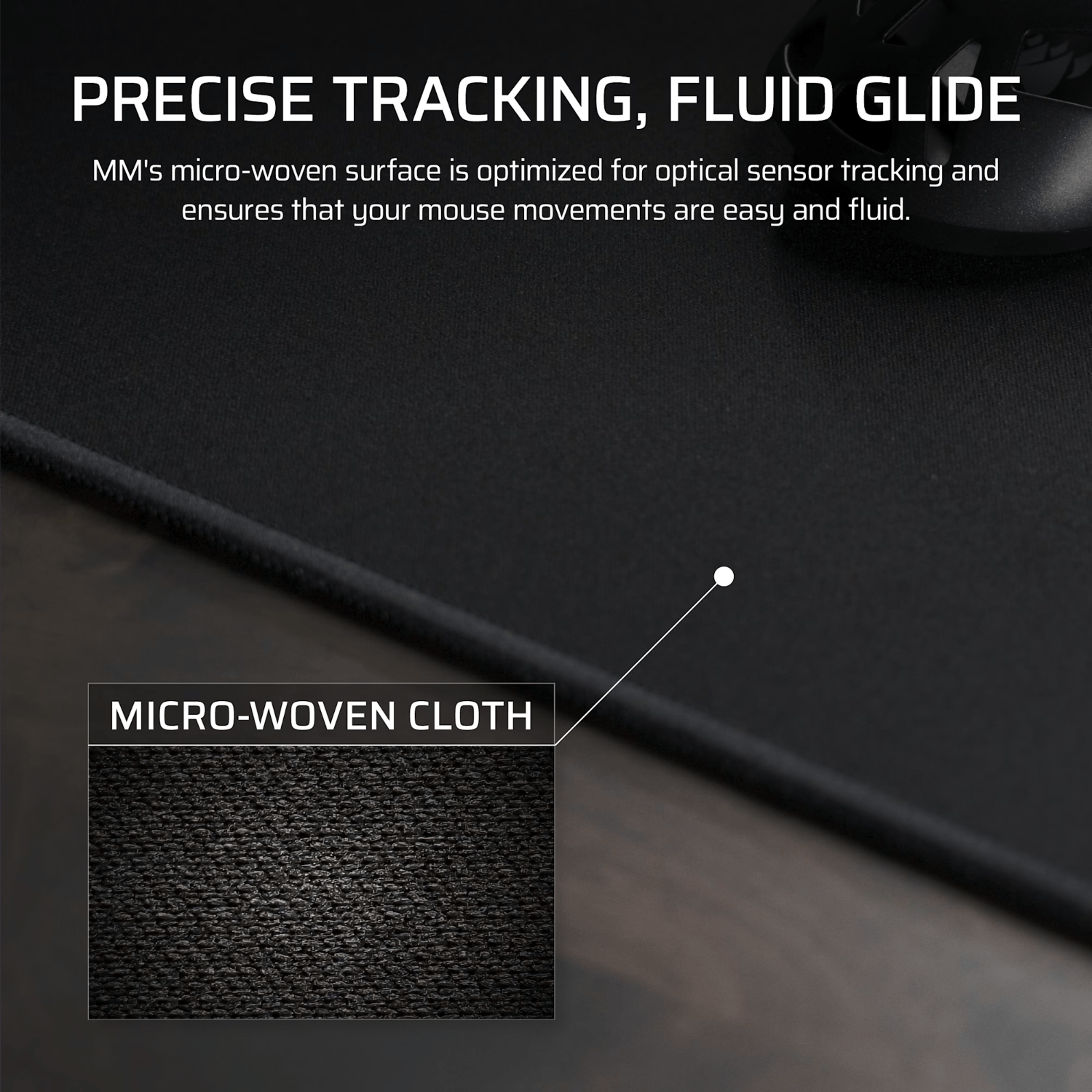 Corsair MM Anti-fray Cloth Gaming Mouse Pad XL - Black - Image 5