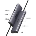 UGREEN 9-in-1 Type-C Hub | HDMI | VGA | LAN | SD/TF | 100W PD | USB3.0 - Image 4