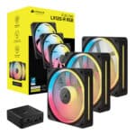 Corsair iCUE LINK LX120-R RGB 120mm PWM Reverse Fans Starter Kit 3-Pack - Image 5
